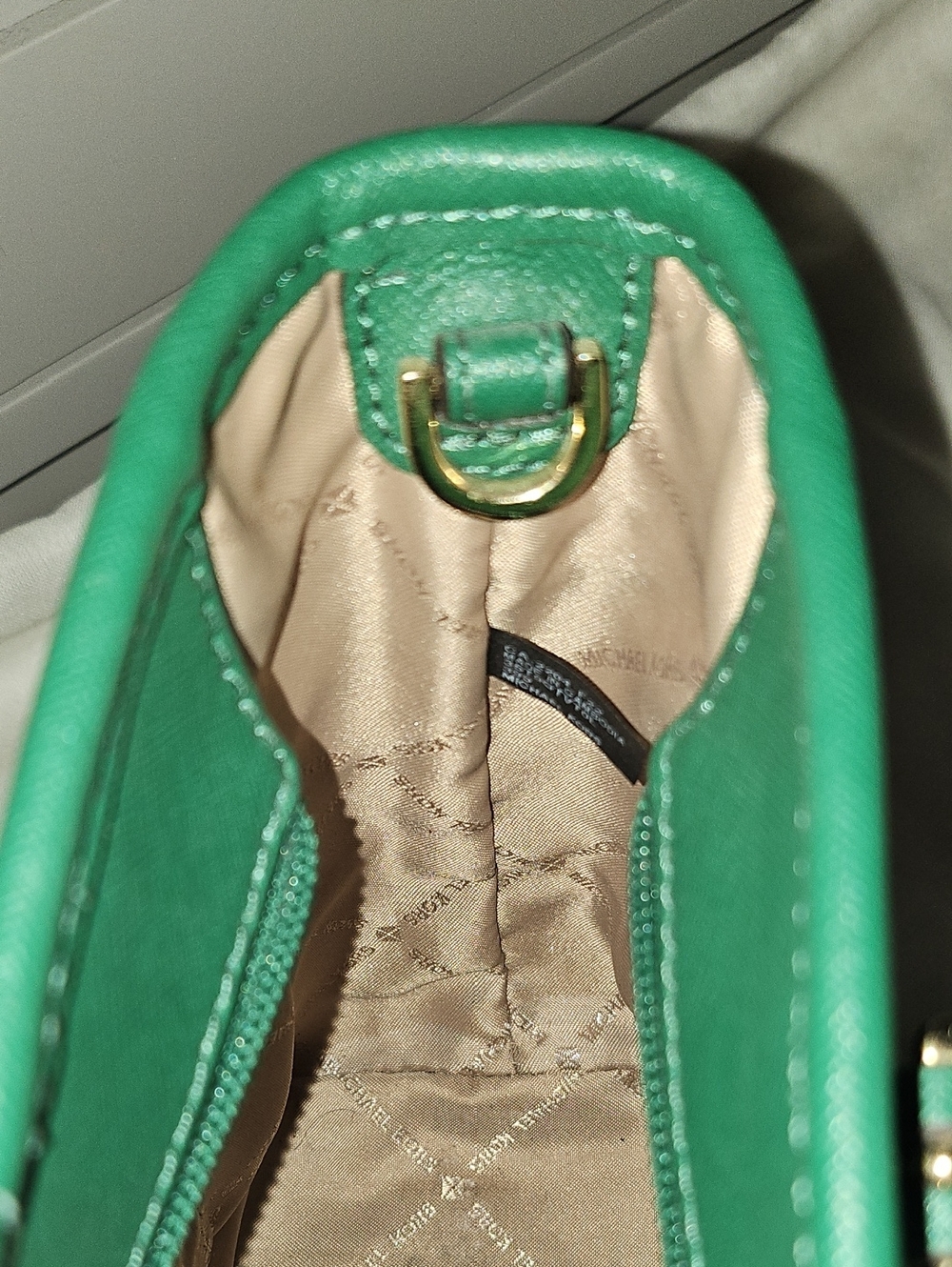 Michael Kors Emerald Green Saffiano Leather Mini Tote - Picture 16 of 16